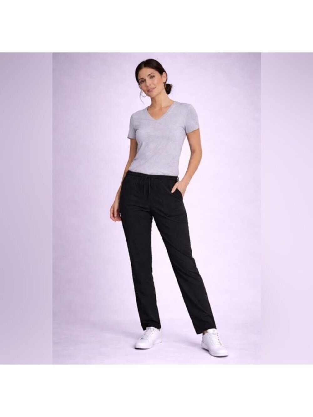 Scrubletics Black Drawstring Scrub Pants – Women’s Size L